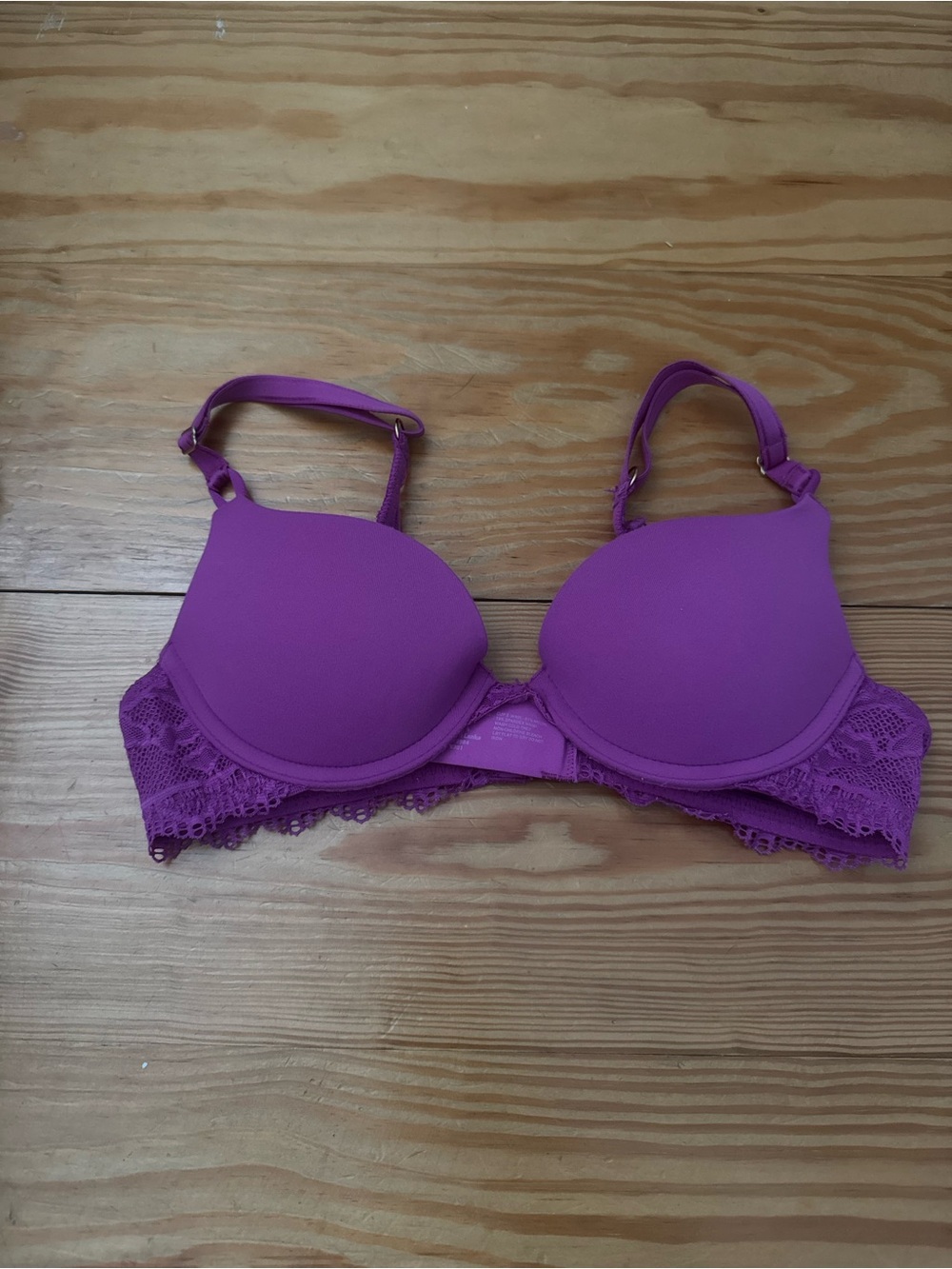 Soma Purple Lace-Trim Push-Up Bra